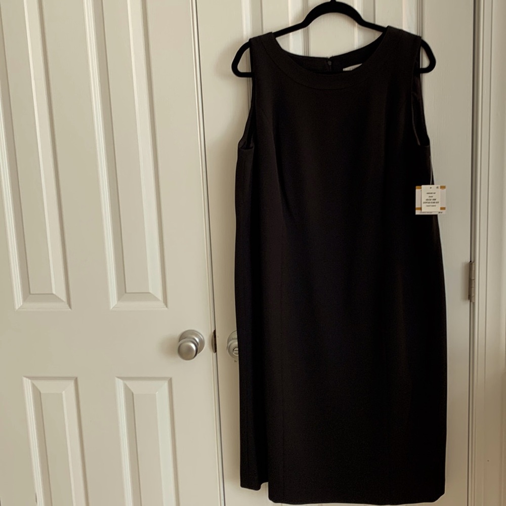 NWT Kasper 16W black sheath dress